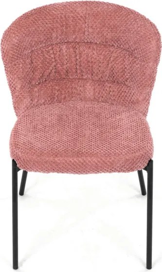 Jedálenská stolička bouclé, ružová CT-W1077 PINK2