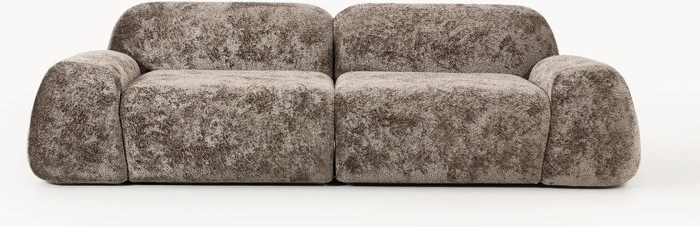 Modulárna pohovka z plyšu Wolke (3-miestna)