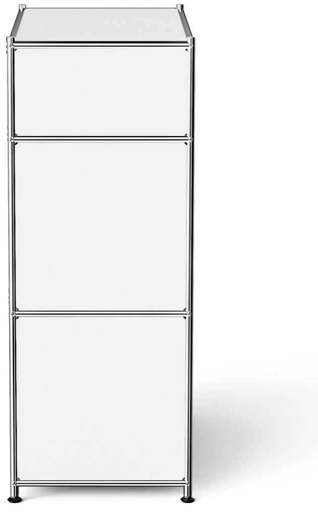 Komoda Kovová komoda »CN3« so zásuvkou a výklopnými priečinkami, biela