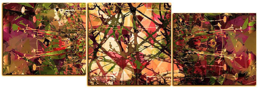Obraz na plátne - Kvetinové grunge pozadia - panoráma 5108FE (120x40 cm)