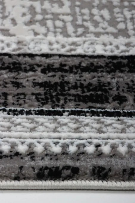 Koberec Tender 27145A VELVET čierny / svetlosivý
