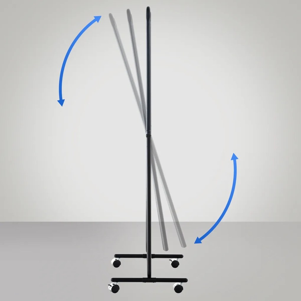 Stojace zrkadlo Medusa 317222 - 166x48x45 cm - Čierna