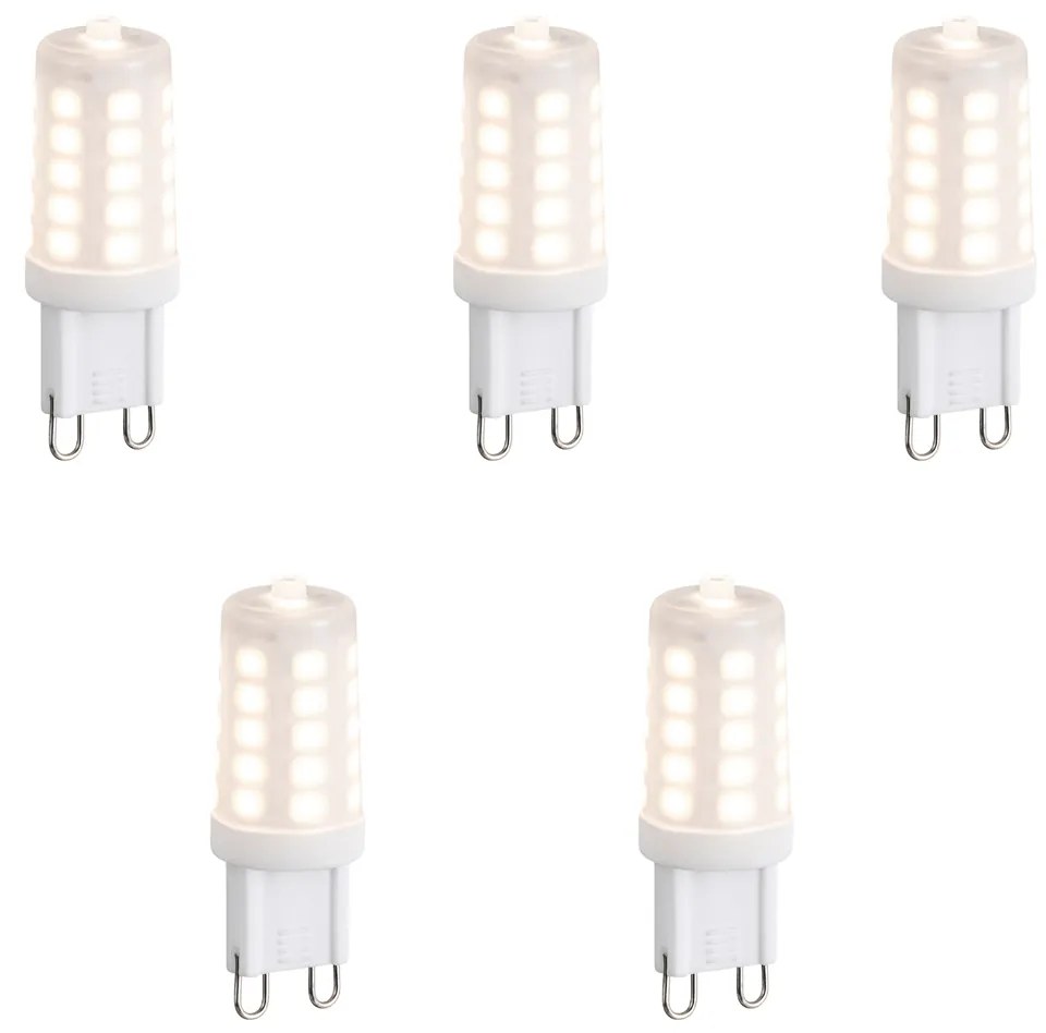 Sada 5 stmievateľných LED žiaroviek G9 opálových 3W 250 lm 2700K