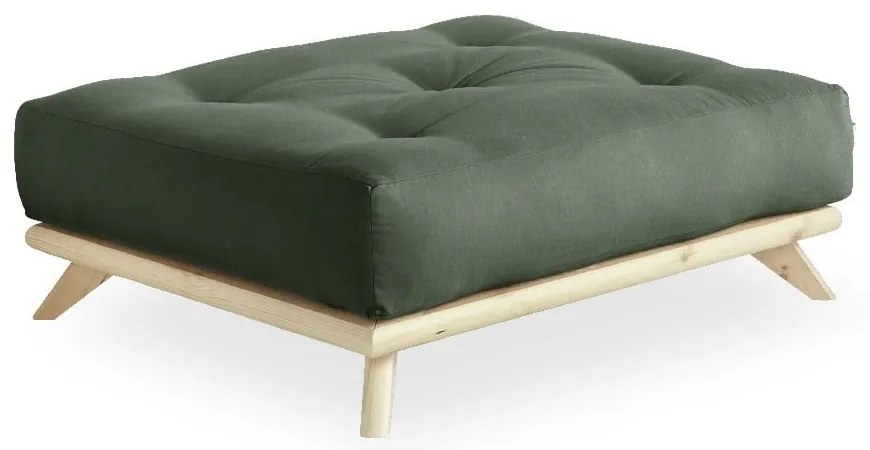 Podnožka Karup Design Senza Natural Clear/Olive Green