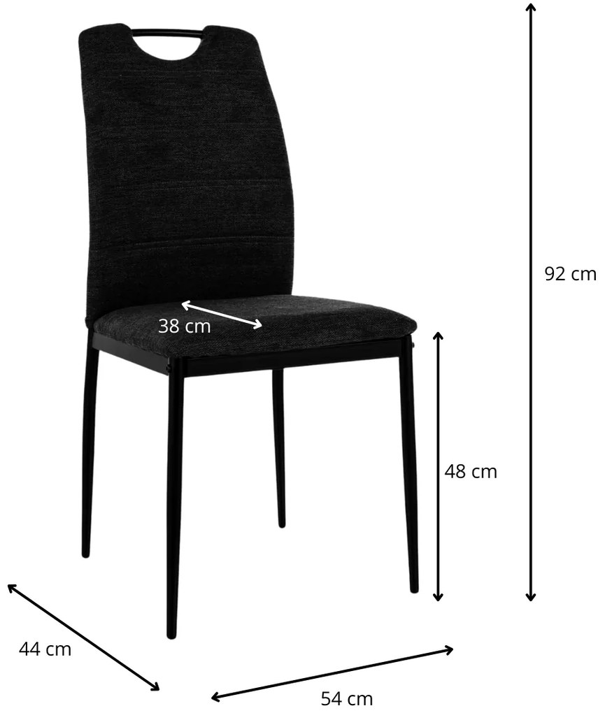 Jídelní židle Rip Brego šedá/černá