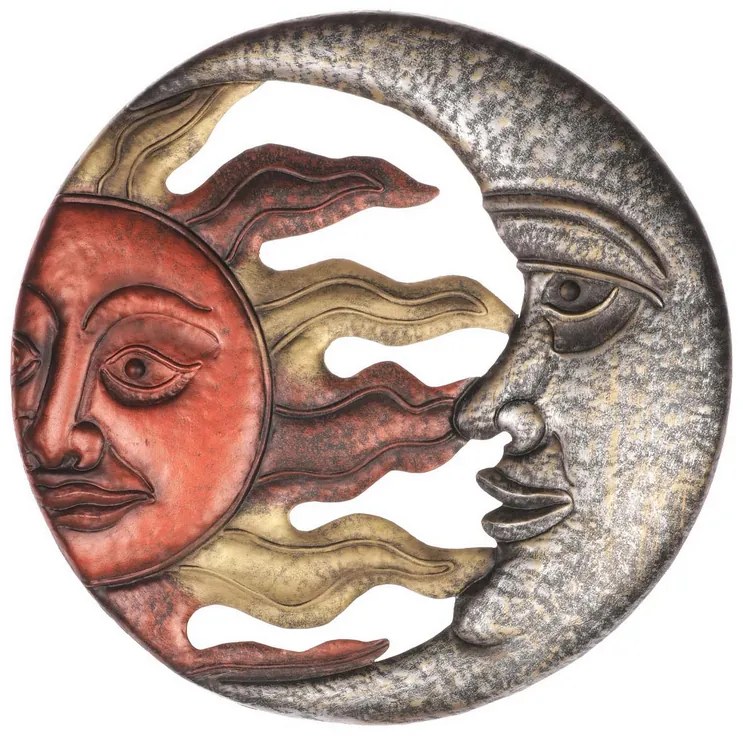 Nástenná dekorácia Slnko a Mesiac, 40 cm