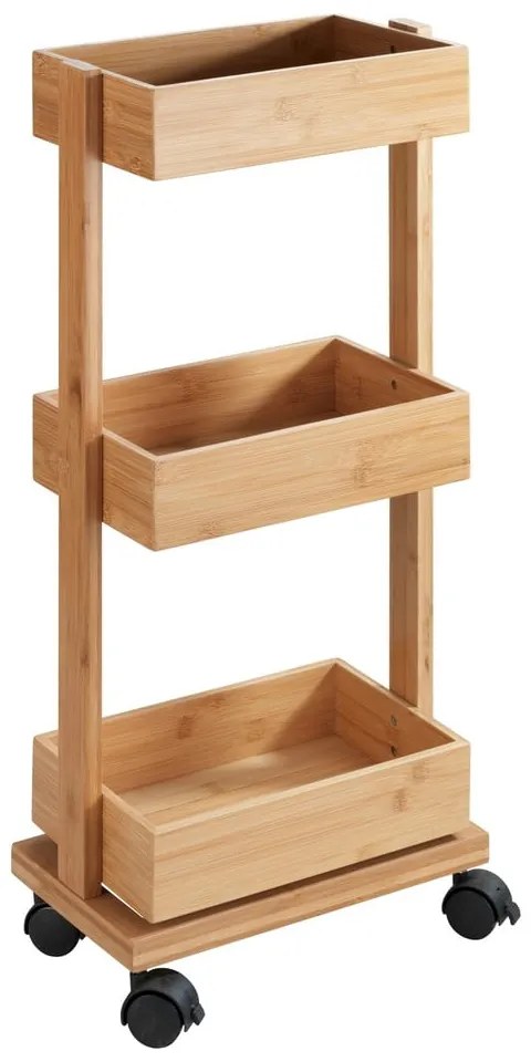 Bambusový trojposchodový vozík Wenko Tortona