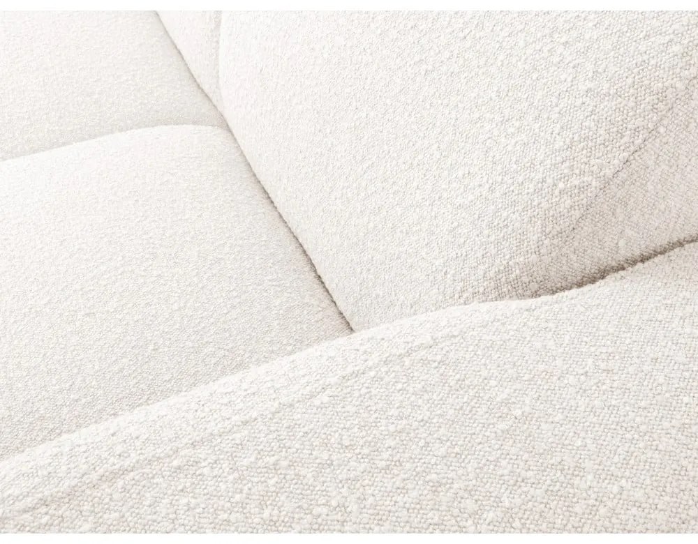 Biela rohová pohovka z textílie bouclé (pravý roh) Molino – Micadoni Home