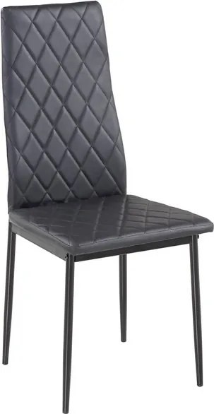 Jedálenská stolička Rimini, čierna ekokoža