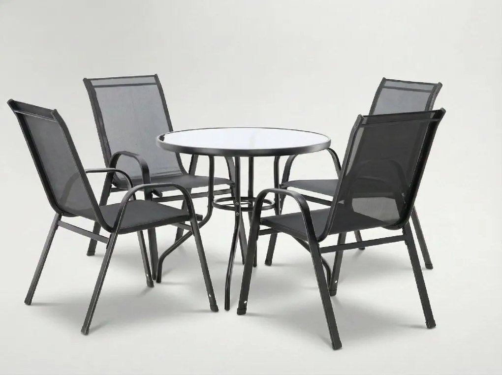 CH Súprava záhradného nábytku Ronny - čierna