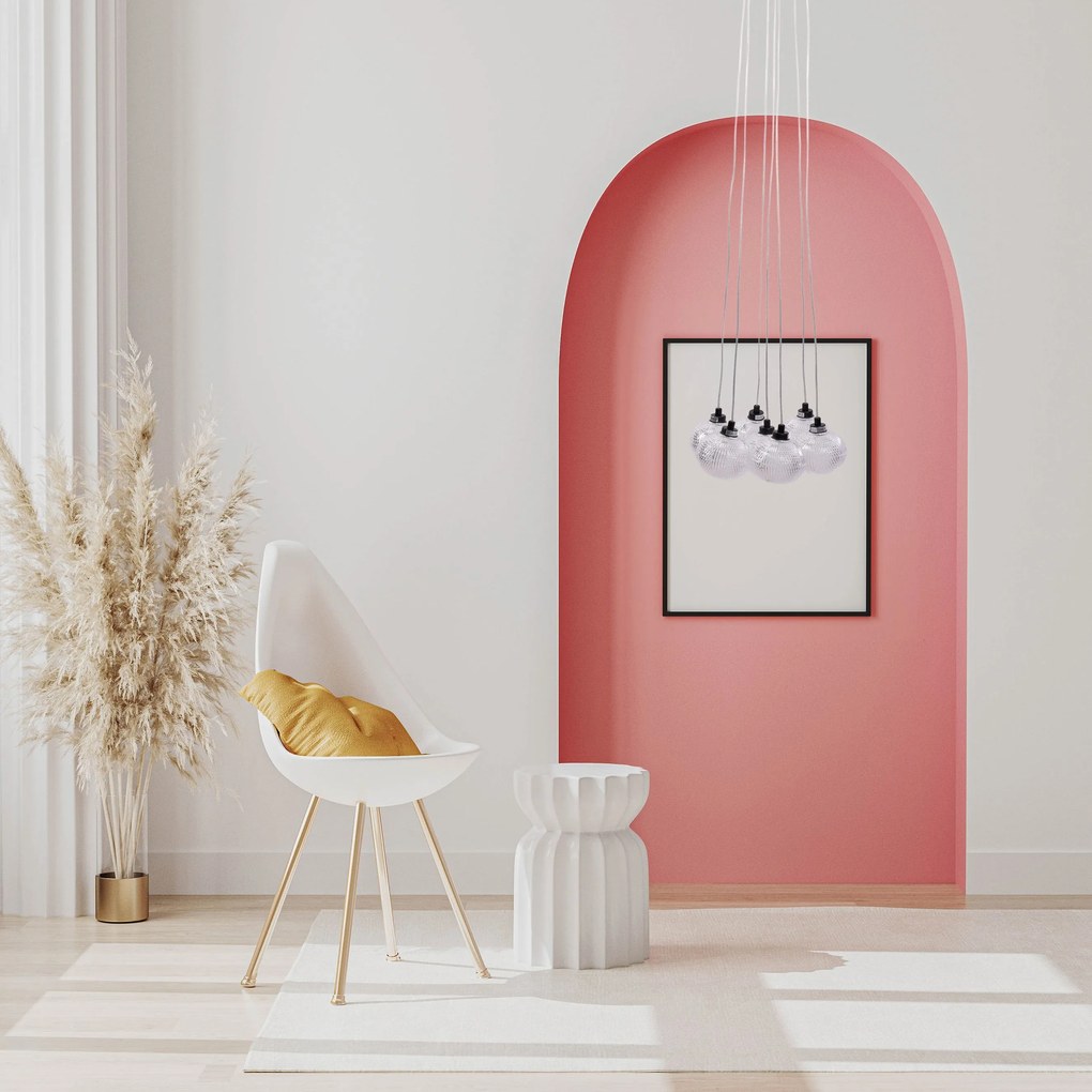 Toolight Toolight, závesné svietidlo 7xG9, MS020-7CP, čierna matná, OSW-09633