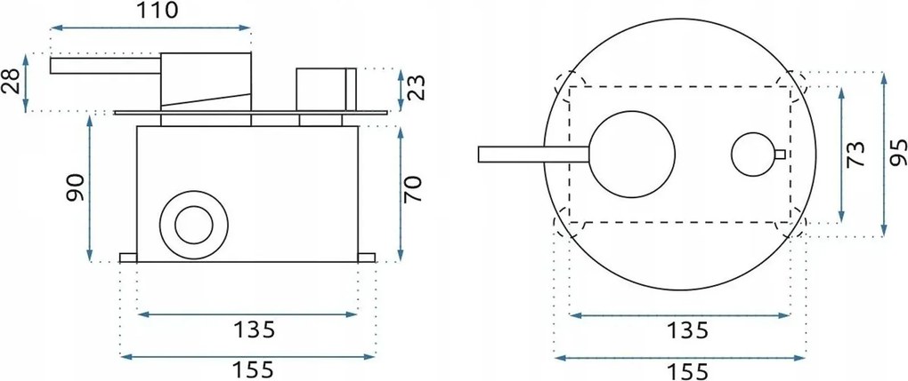 Rea Lungo Grip, podomietková sprchová súprava + BOX montážny systém, grafitová, REA-P8958
