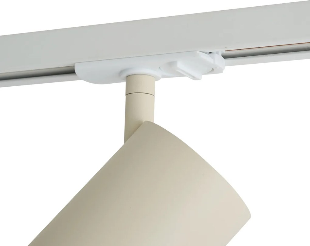 Moderný béžový reflektor pre 1-fázový koľajnicový systém GU10 70mm - Iconic Jeana Luxe