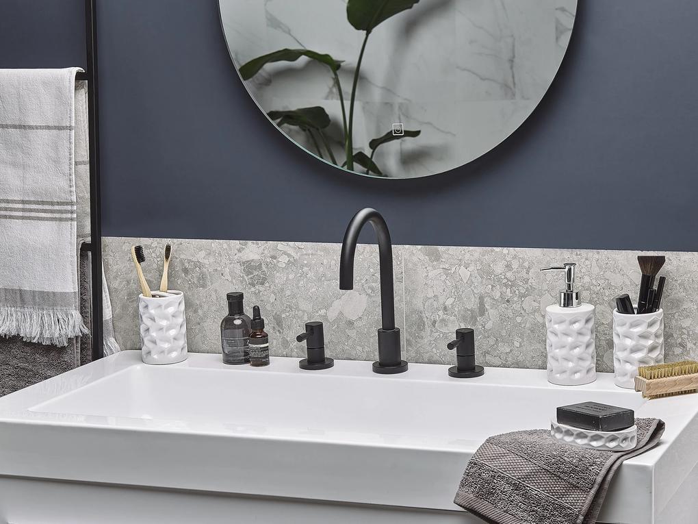 5-dielna keramická súprava kúpeľňových doplnkov biela TIRUA Beliani