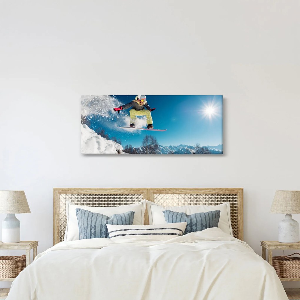 Obraz - Snowboardista (120x50 cm)