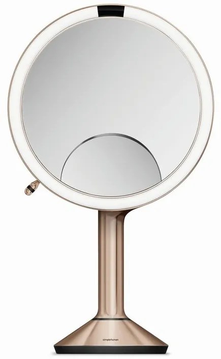 Zrkadlo Simplehuman so senzorom TRIO s dotykovým ovládaním, rose gold