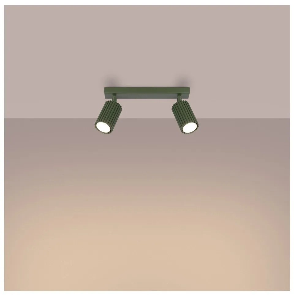 Zelené bodové svietidlo 6,5x30 cm Gleam – Sollux