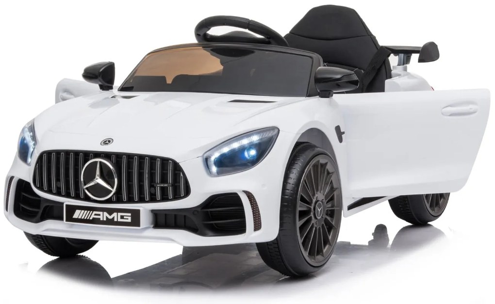 Detské elektrické autíčko na diaľkové ovládanie BestBerg BBCC-50W - Mercedes-Benz AMG GT R / od 3 rokov / nosnosť 25 kg / biela