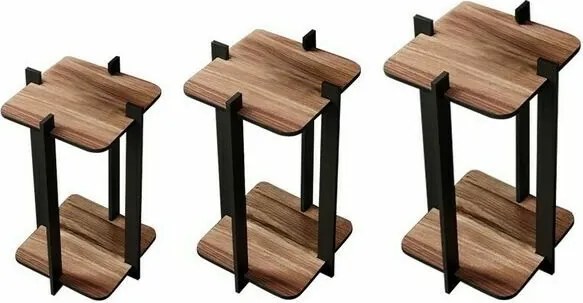 Stojan na kvety Flower Desk Square - Walnut