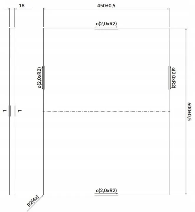 Cersanit Larga, doska na skrinku 60cm, mramor čierny, S932-057