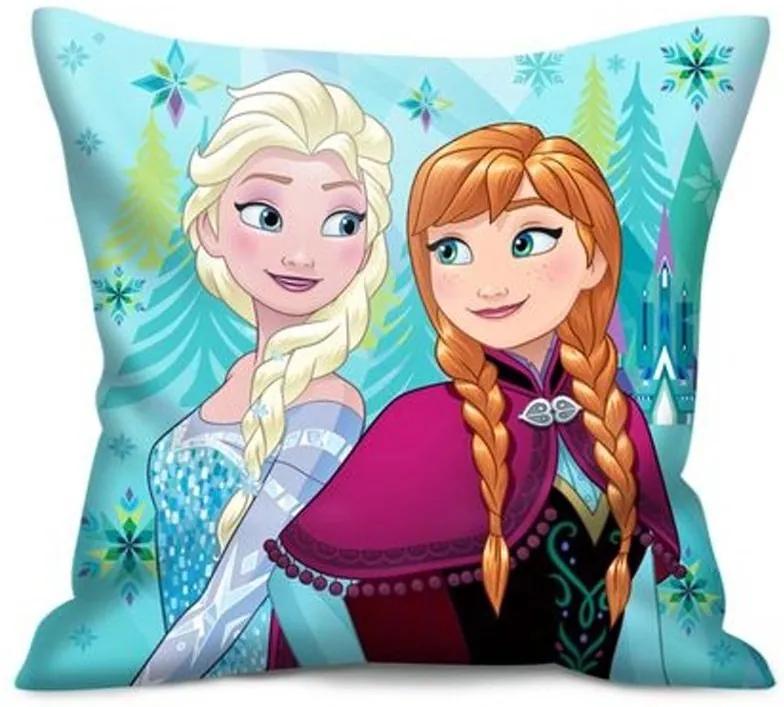Eli · Detský vankúš Ľadové kráľovstvo - Frozen - Anna a Elsa - 40 x 40 cm