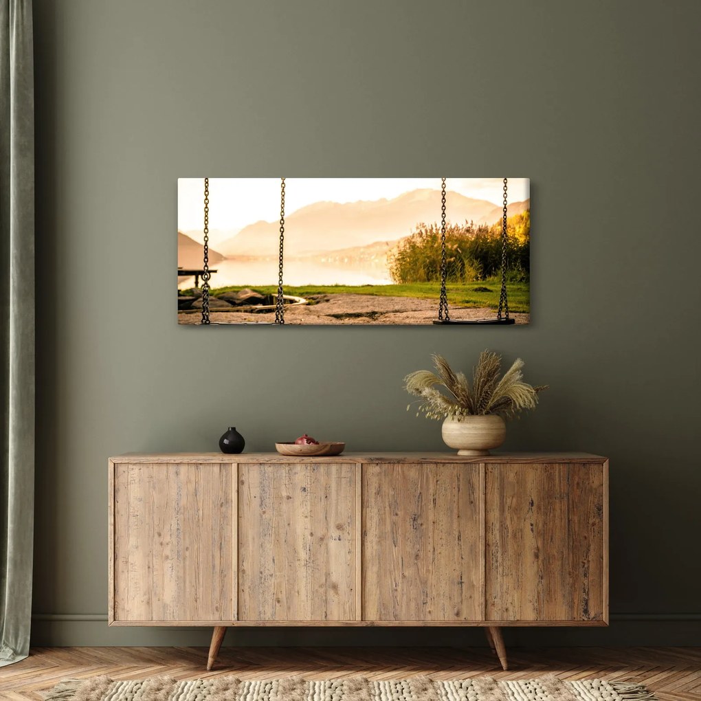 Obraz hojdačky v prírode (120x50 cm)