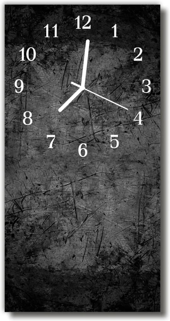 Sklenené hodiny vertikálne  Umenie Čierna múr