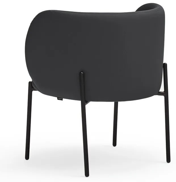 Čierne kreslo z imitácie kože Mogi - Teulat