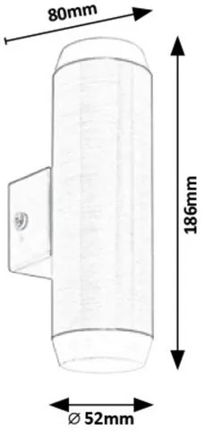 Rabalux CATANIA LED vonkajšie nástenné svietidlo 8938, IP44