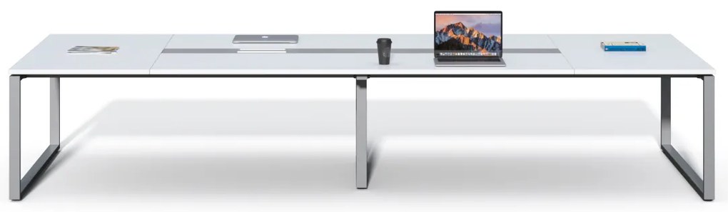 Konferenčný stôl Houseland Prime Meet 02 400 cm biely