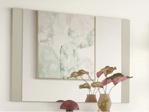 Zrkadlo na stenu Lima 100x70 cm, béžový kašmír%