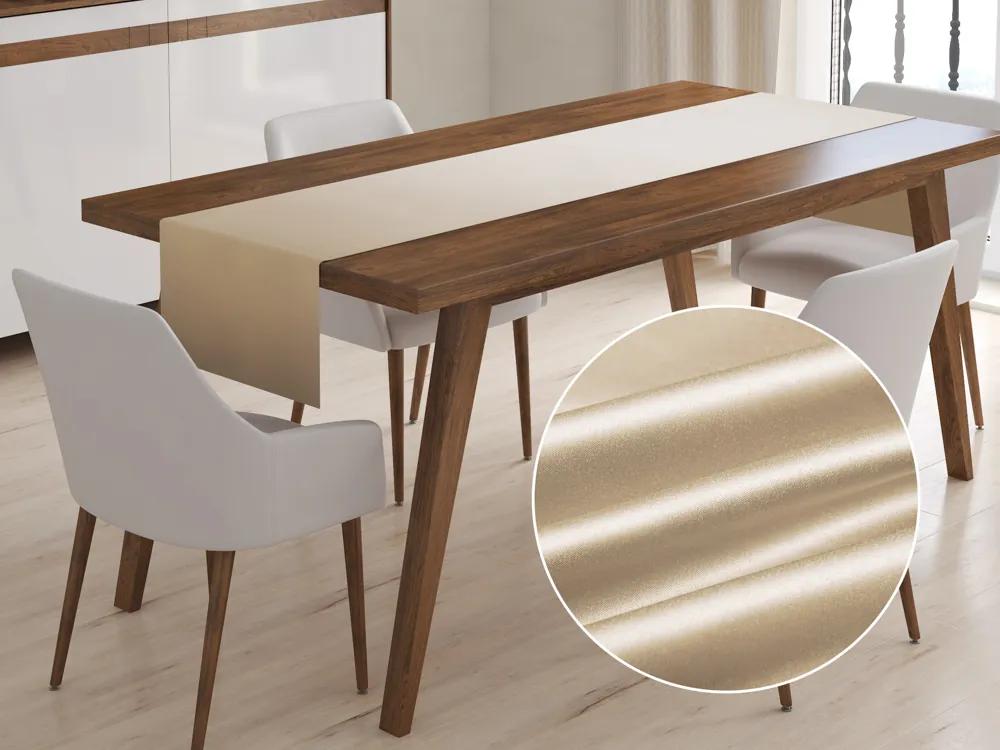 Biante Saténový behúň na stôl polyesterový Satén LUX-016 Latte 20x140 cm