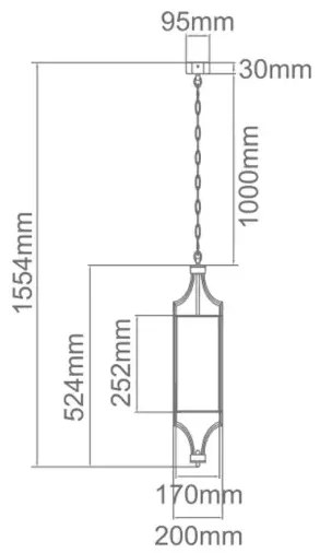 Luxusný luster Lunga chrome