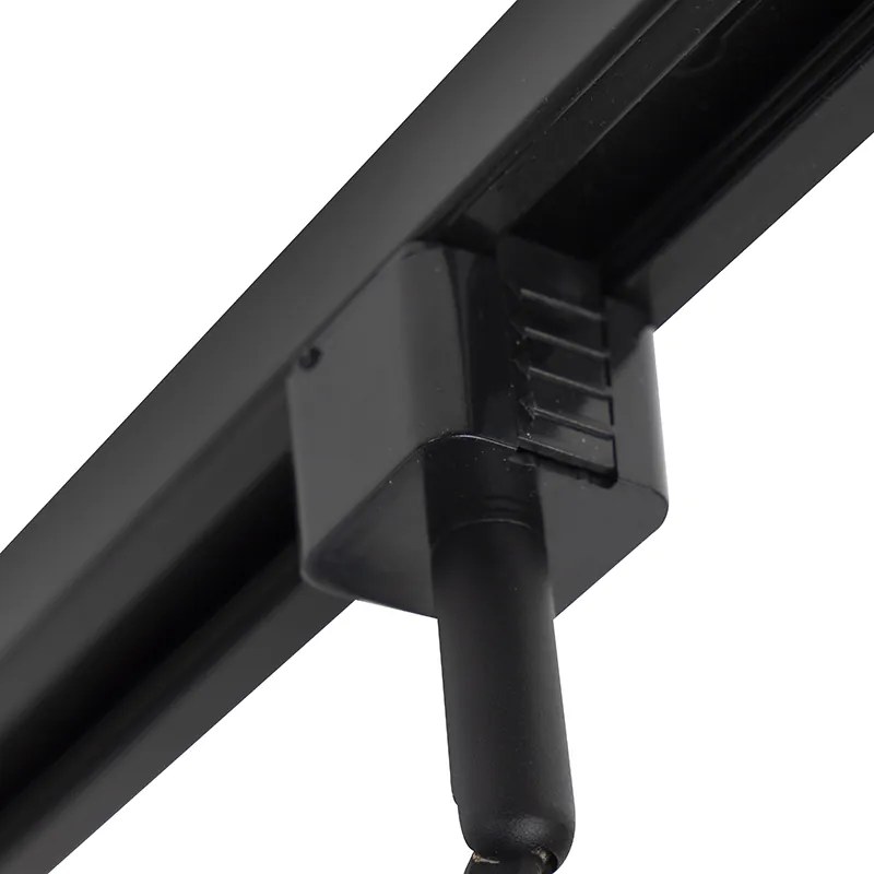 Moderný 1-fázový koľajnicový systém s 3 reflektormi čierny - Jeany