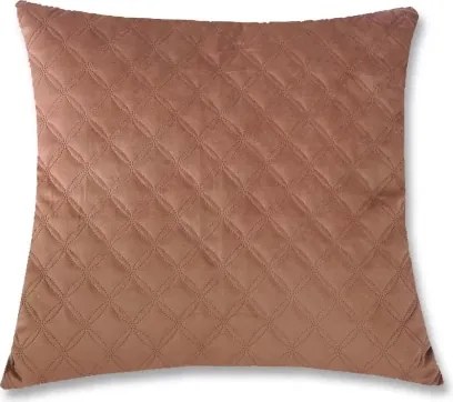 Dekoračný vankúš Christene 45x45 cm, hnedý s kosoštvorcami%