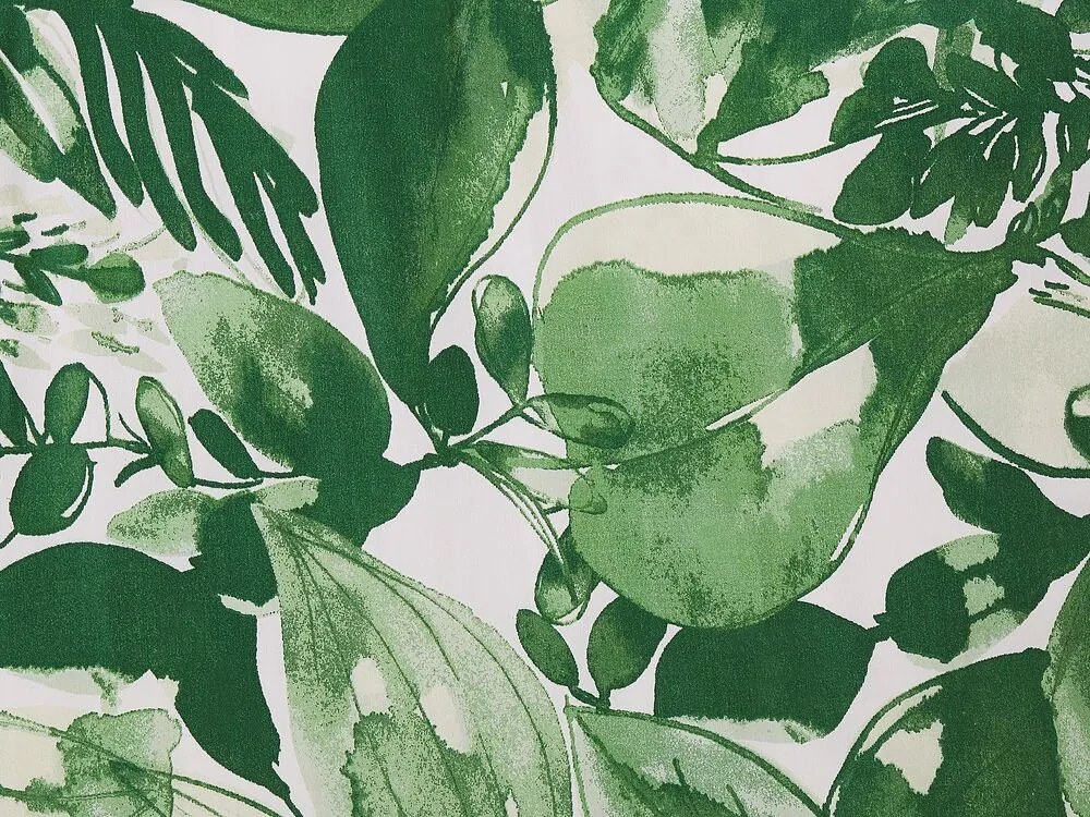 Posteľné obliečky z bavlneného saténu 135 x 200 cm zelená/biela GREENWOOD Beliani