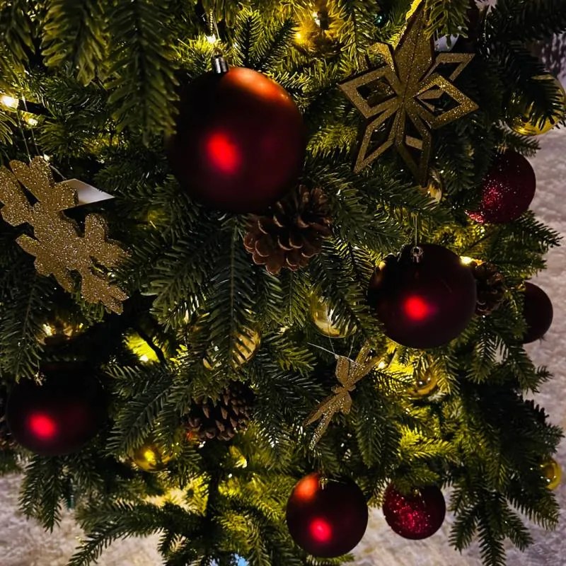 DECOLED Plastová koule, prům. 10 cm, vínová, 6x matná