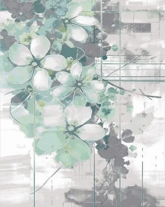 BE Koberec Myra 1532 GREEN – zelený obdĺžnikový Rozmer: 120x180 cm