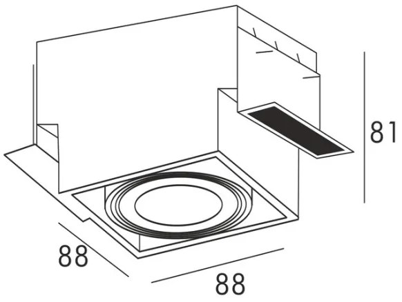 Zuma Line 94361-BK - Podhľadové svietidlo ONEON 1xGU10/50W/230V čierna