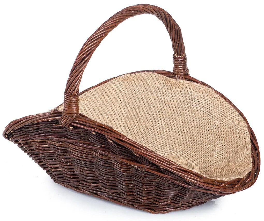 Krbový prútený kôš tmavý s jutou Camino VII.š. 64 x hl. 39 x v. 24/39(cm)