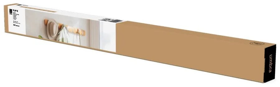 Nástenný vešiak z jaseňového dreva v prírodnej farbe Flip - Umbra