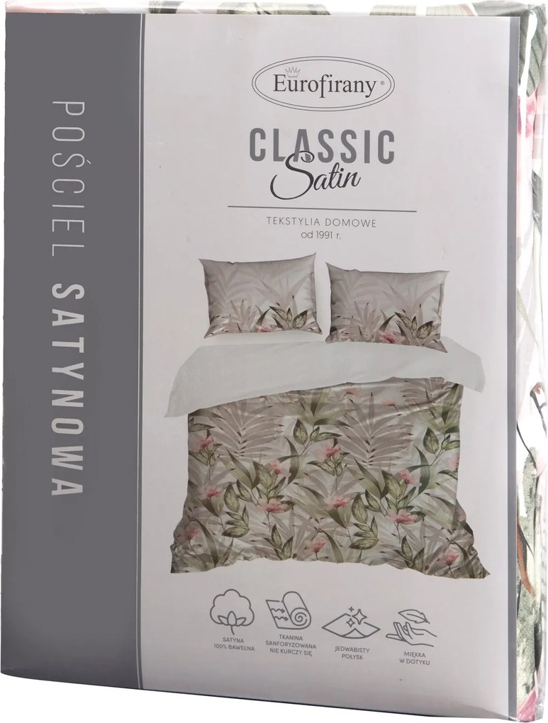 SATÉNOVÉ OBLIEČKY SPRING08 200X220 CM, 2KS 70X80 CM VZOROVNÉ