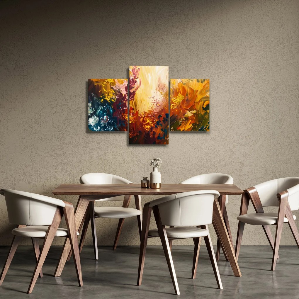 Obraz - Abstraktná maľba kvetov (90x60 cm)