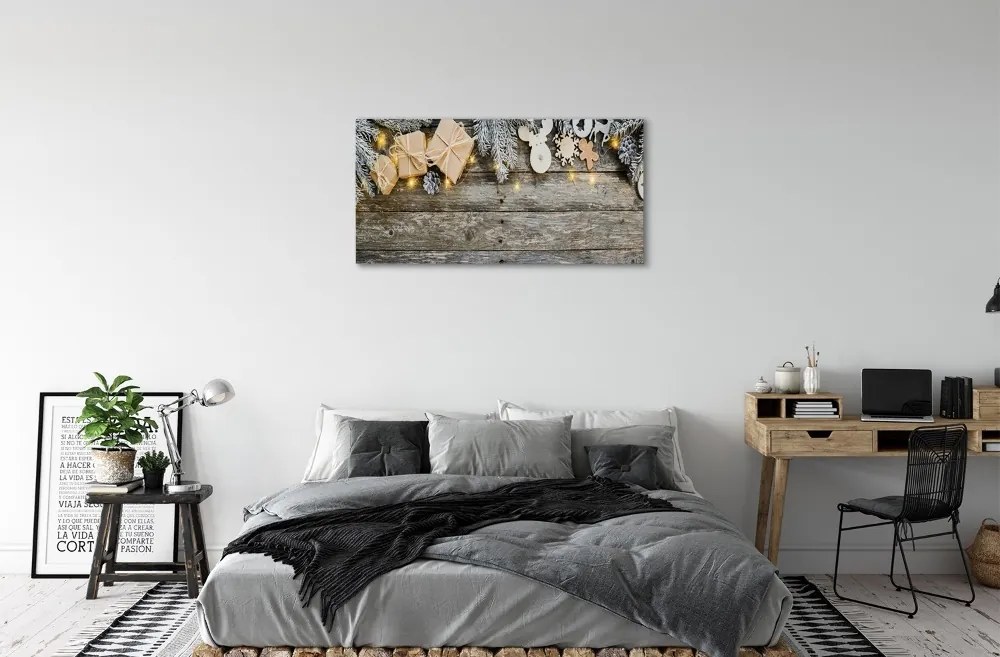 Obraz na plátne Vetvičky darčeky kužele 120x60 cm