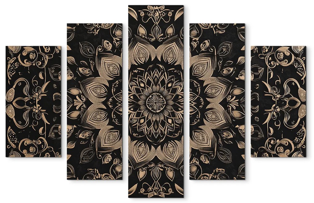 drevko | Viacdielna mandala Zlaté jadro 70 x 1045 cm