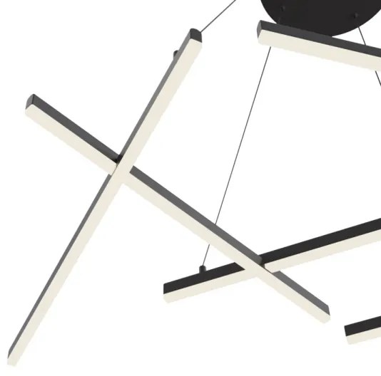 Maytoni MOD016PL-L75B - LED Luster na lanku LINE LED/79W/230V čierna