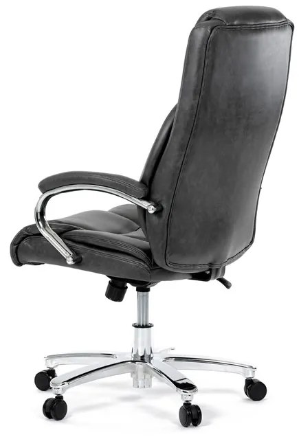 Kancelárske kreslo RYZAR — ekokoža, sivá, nosnosť 150 kg