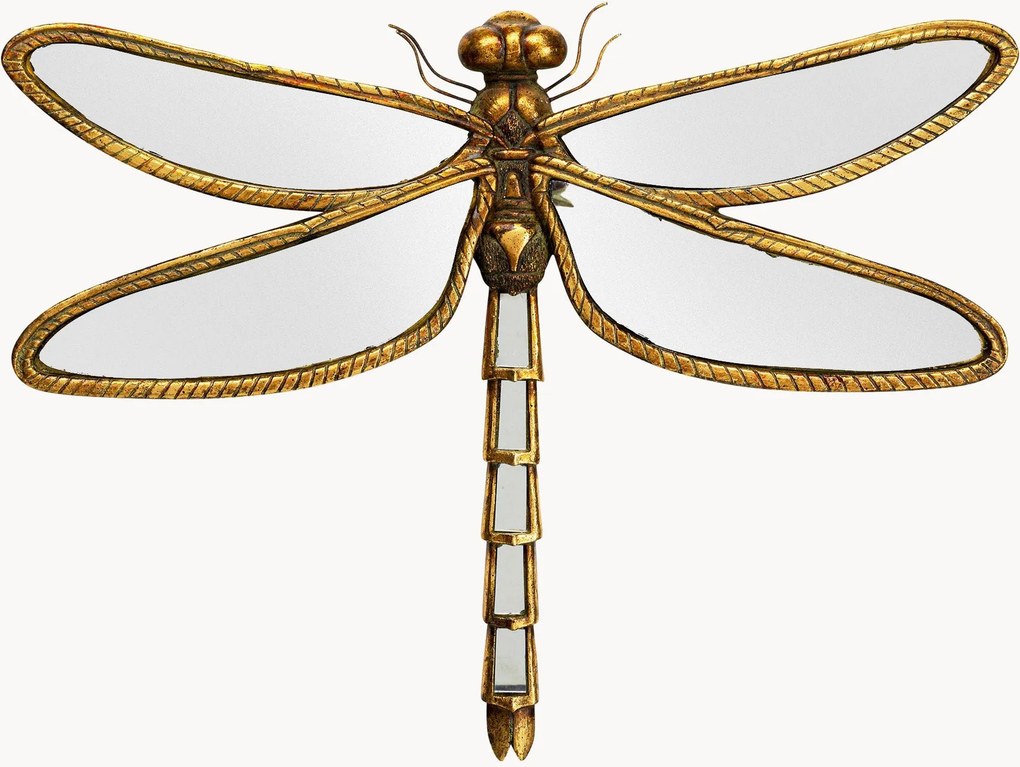 Zrkadlová nástenná dekorácia Dragonfly, Š 46 cm