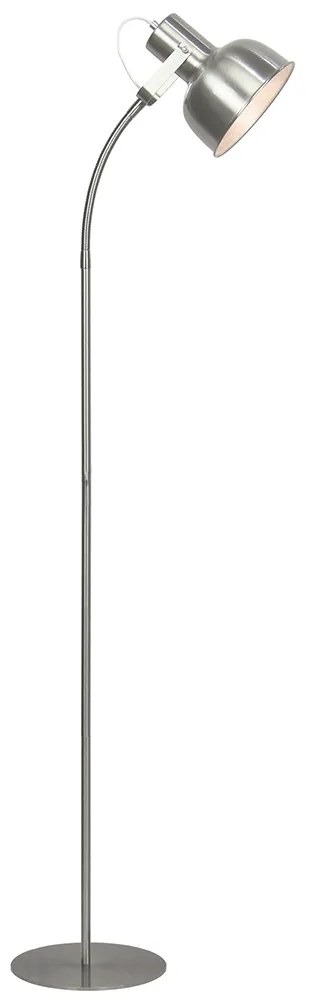 Stojacia lampa v retro štýle, kov, matný nikel, AVIER TYP 2
