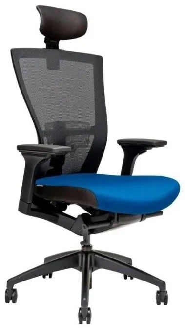 Kancelárska ergonomická stolička MERENS — látka, čierna / viac farieb Červená
